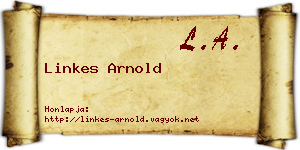 Linkes Arnold névjegykártya